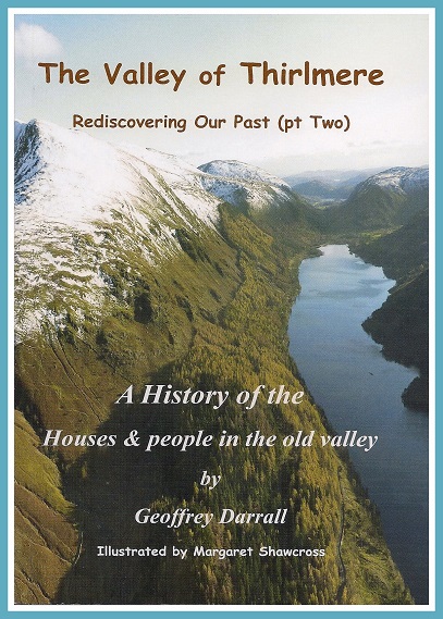 Front cover of book - an aerial view of Thirlmere with Grasmere in the distance
